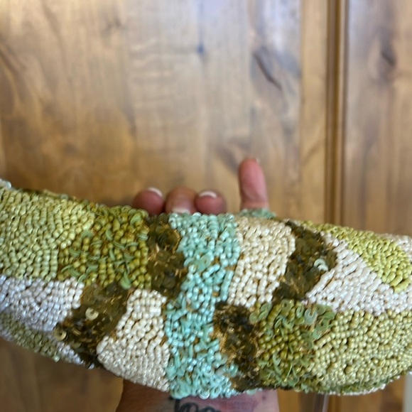 Made In India | Shades of Green Beaded Handbag - Picture 6 of 6